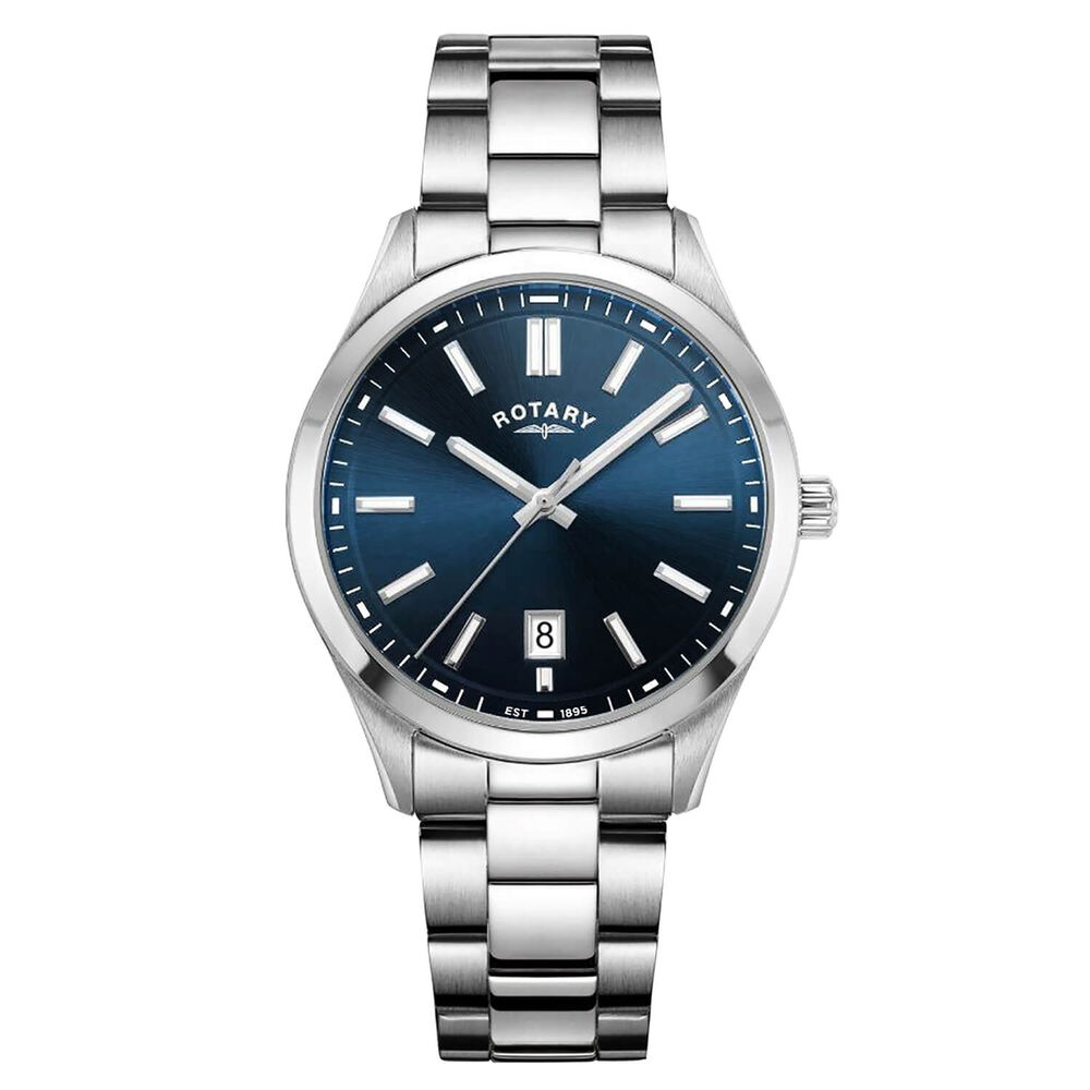 Rotary Heritage 40mm Blue Dial Stainless Steel Bracelet Watch