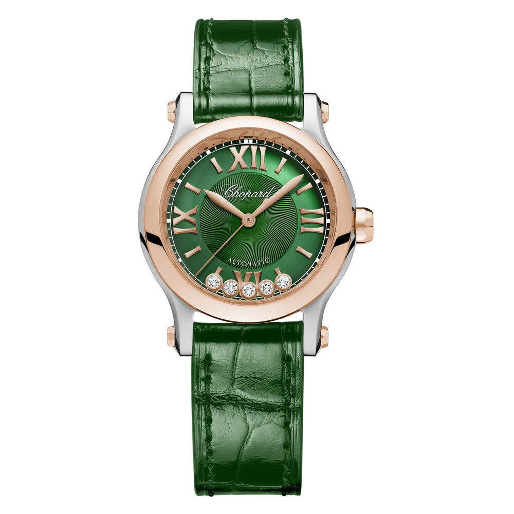 Chopard Happy Sport 30mm Green Dial Green Strap Watch image number 0