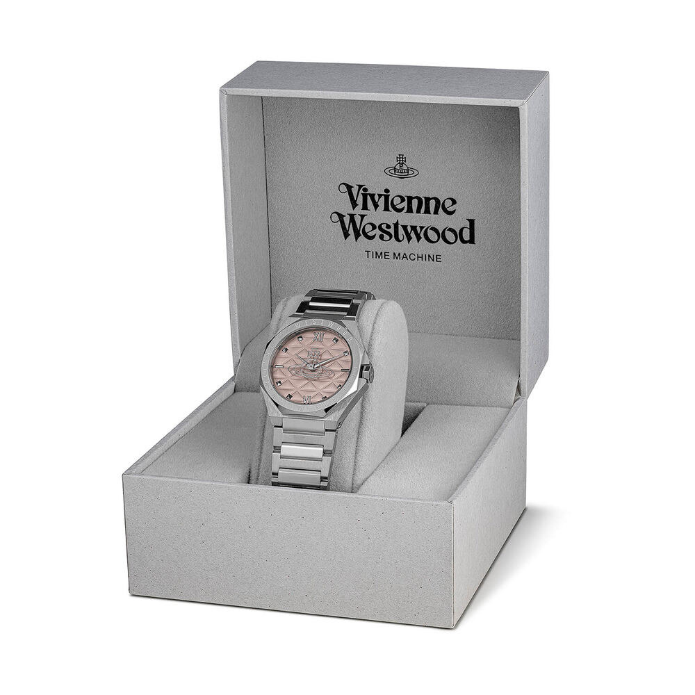 Vivienne Westwood The Aldgate 35mm Pink Dial Steel Bracelet Watch