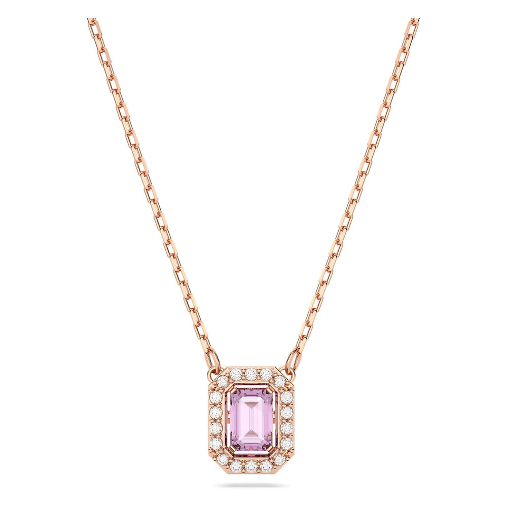 Swarovski Millenia Purple & Rose Gold Plated Necklace