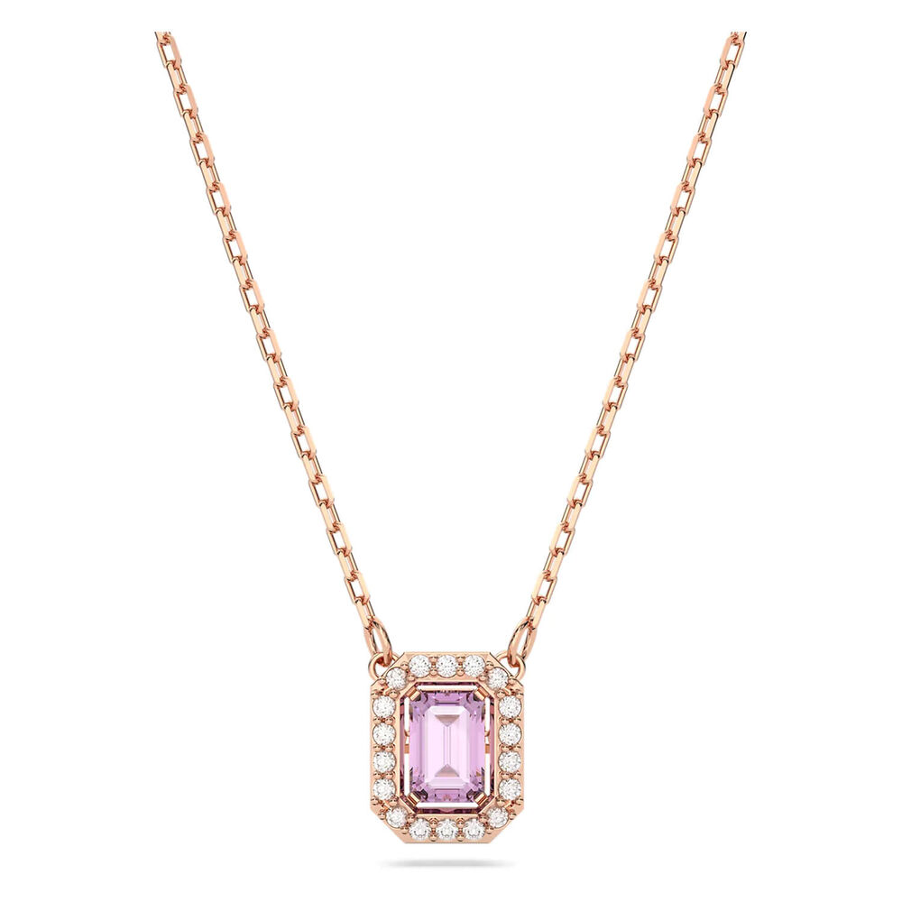 Swarovski Millenia Purple & Rose Gold Plated Necklace image number 0
