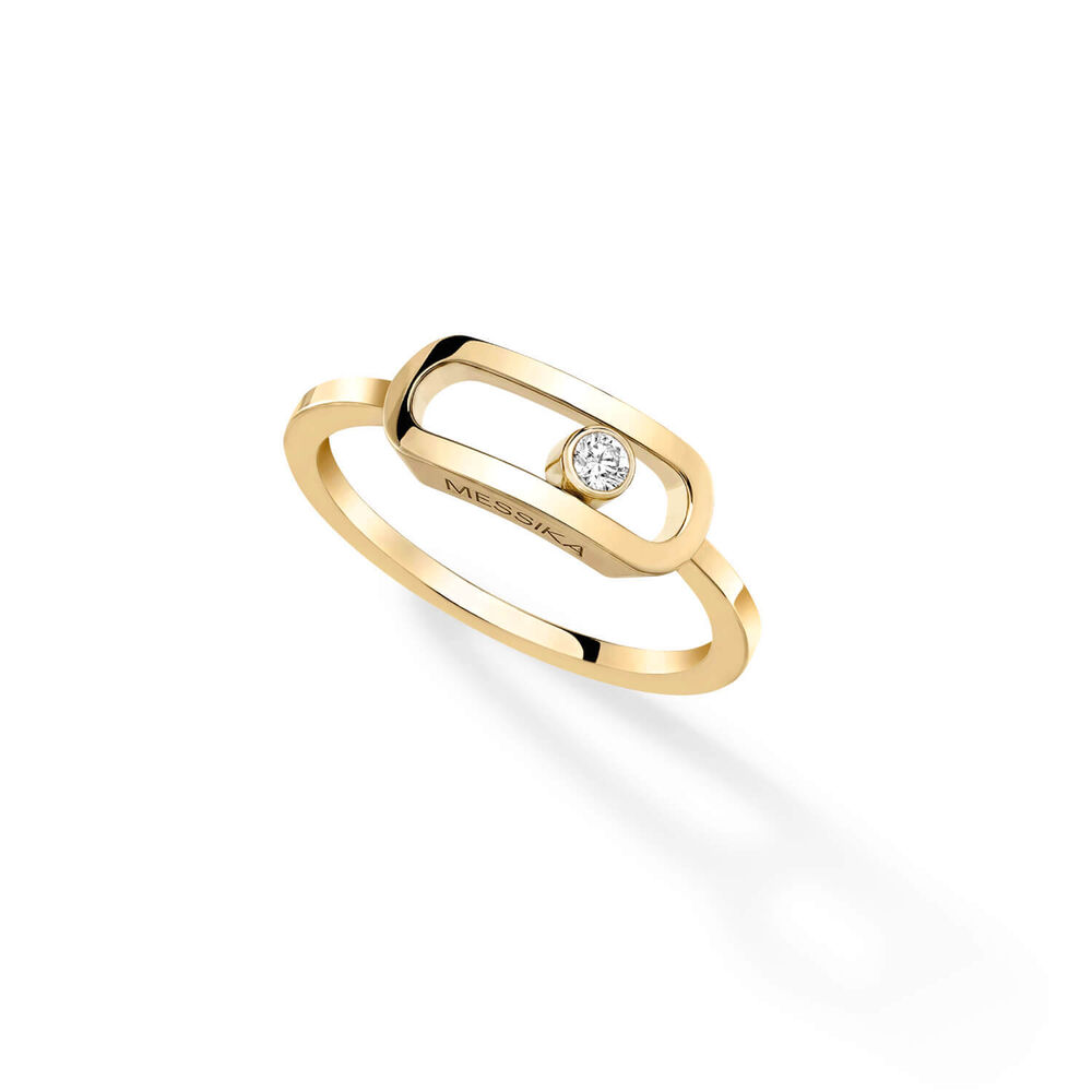 Messika Move Uno 18ct Yellow Gold 0.06ct Diamond Ring (Size L)