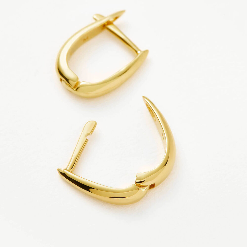 Missoma 18ct Gold Vermeil Sterling Silver Cubic Zirconia Claw Huggie Earrings