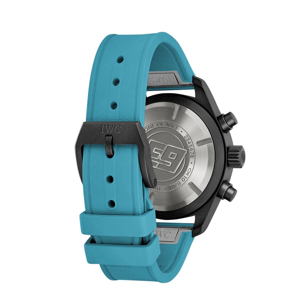 IWC Schaffhausen Pilot&rsquo;s Chronograph 41 George Russel Black Dial Blue Rubber Strap Watch image number 2