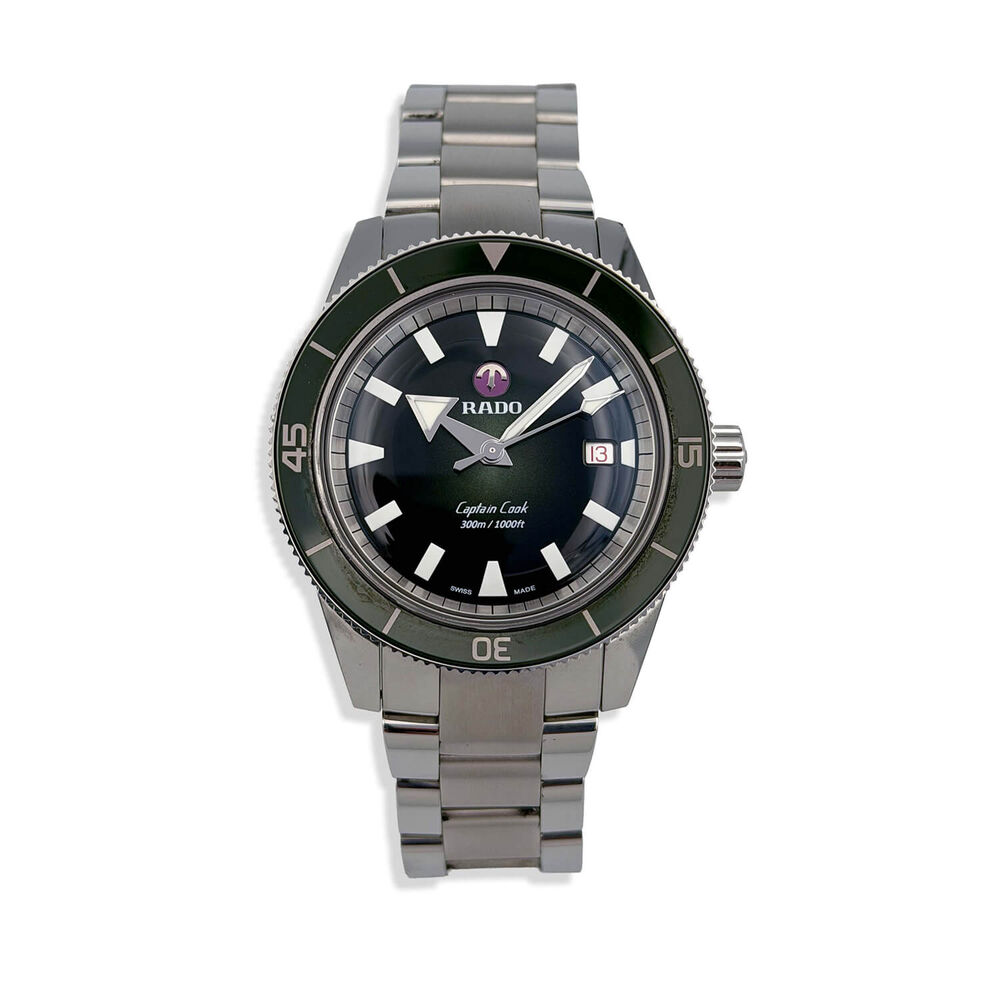 Pre-Owned Rado Captain Cook Automatic Green 42mm Mens Watch
