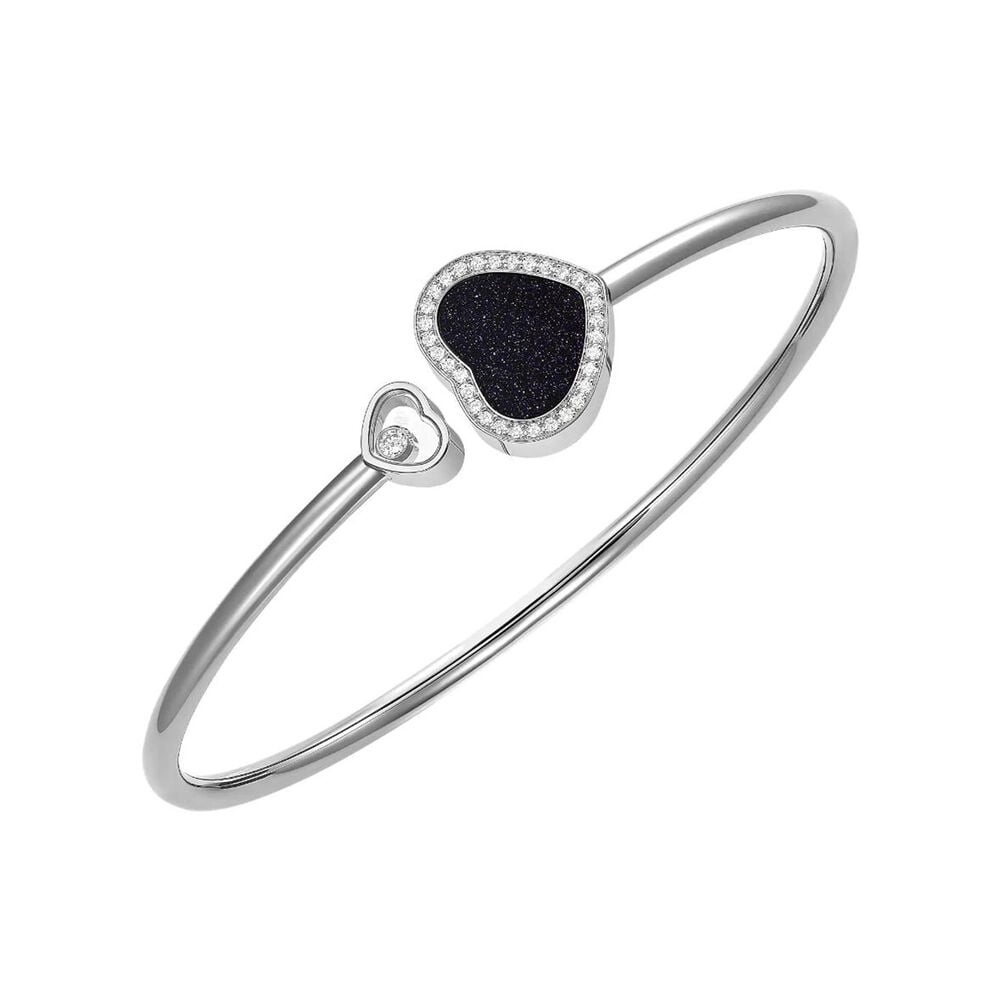 Chopard Happy Hearts Black Heart 0.19ct Diamond 18ct White Gold Bangle image number 0