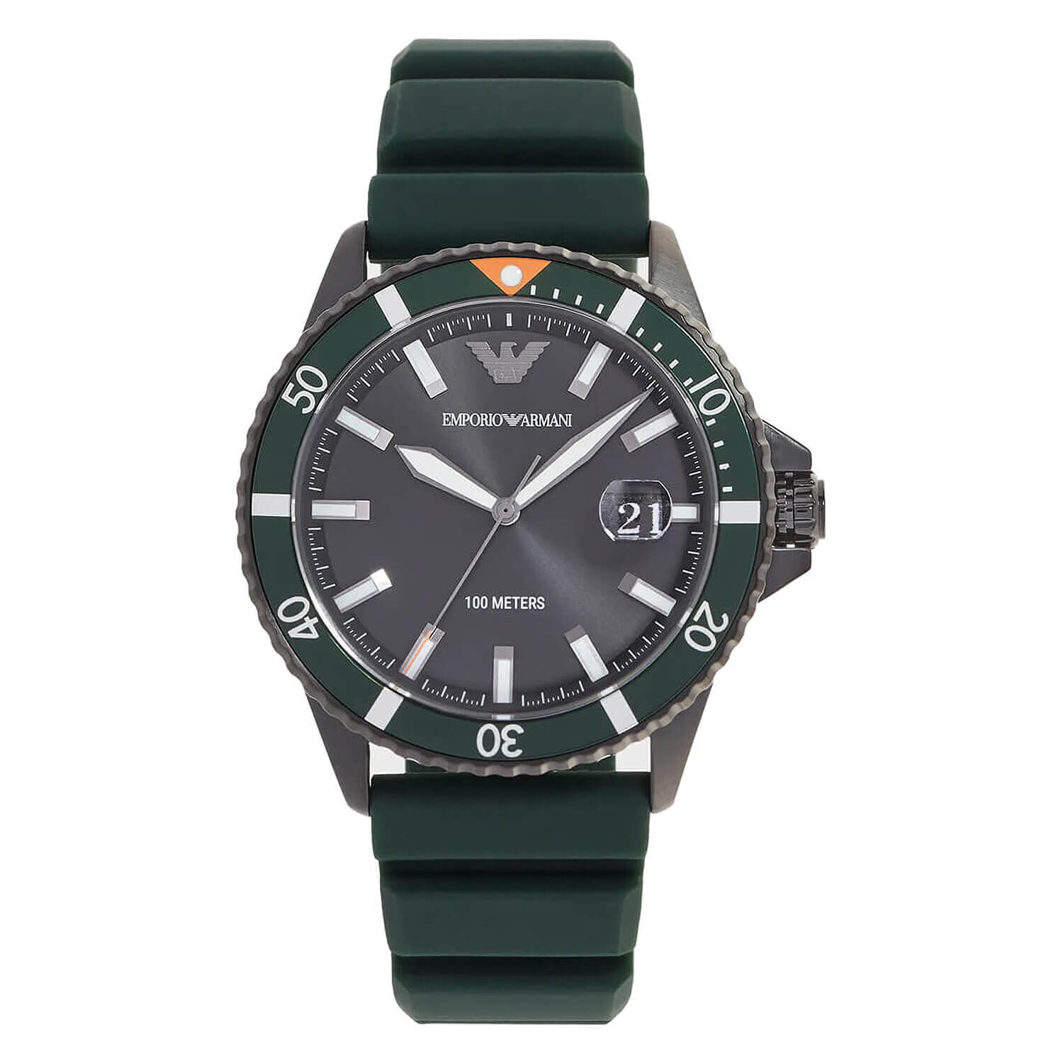 Emporio armani green strap watch hotsell