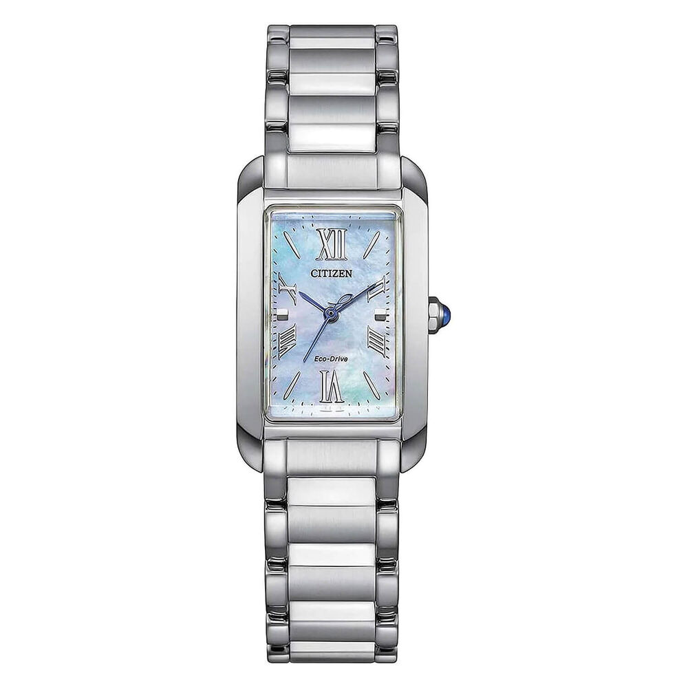Citizen Eco-Drive L Bianca 32x19mm Mother of Pearl Dial Steel Bracelet Watch