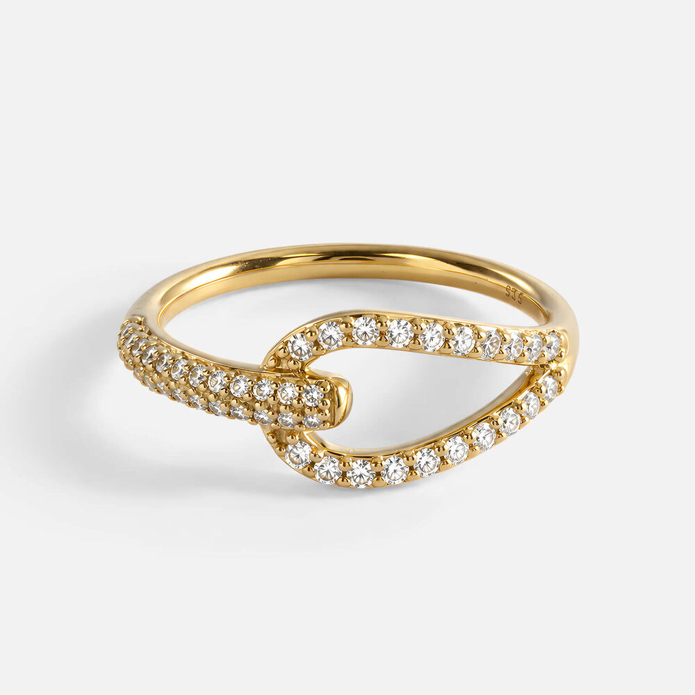 Born Contour 9ct Yellow Gold 0.32ct Lab Grown Diamond Open Loop Ring