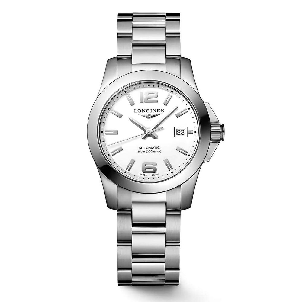 Longines Performance Conquest White Dial Steel Case Bracelet Watch