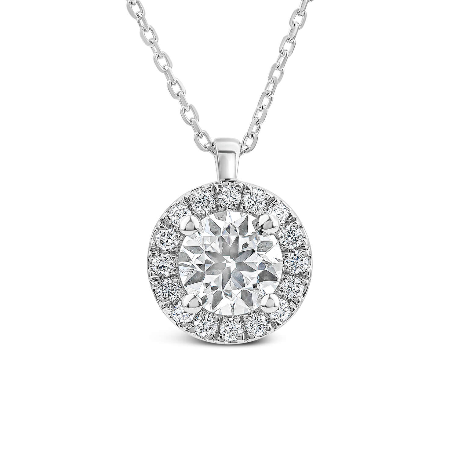 Diamond cheap pendant halo