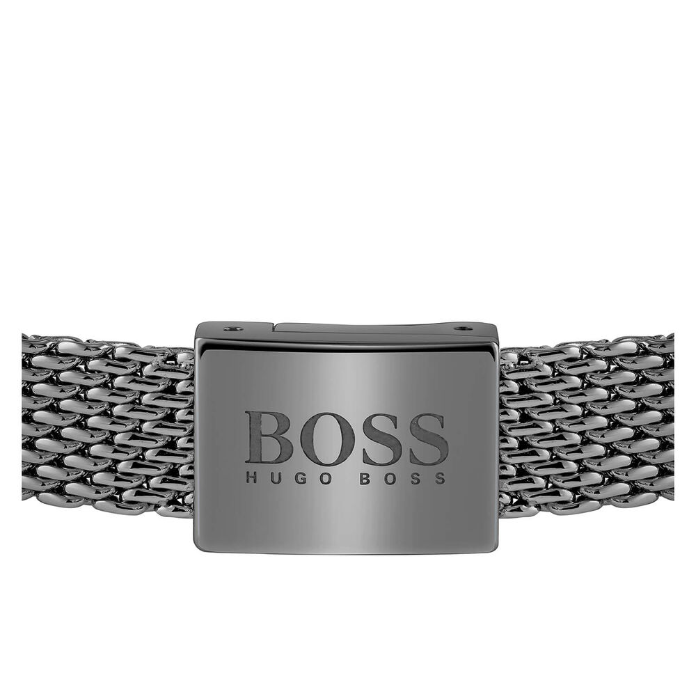 BOSS Gents Mesh Essentials Grey IP Mesh Bracelet