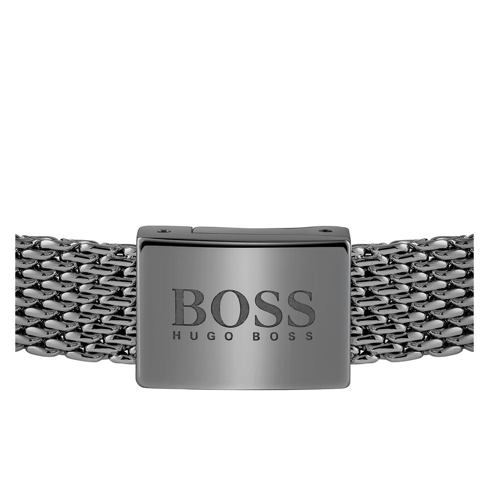 BOSS Gents Mesh Essentials Grey IP Mesh Bracelet