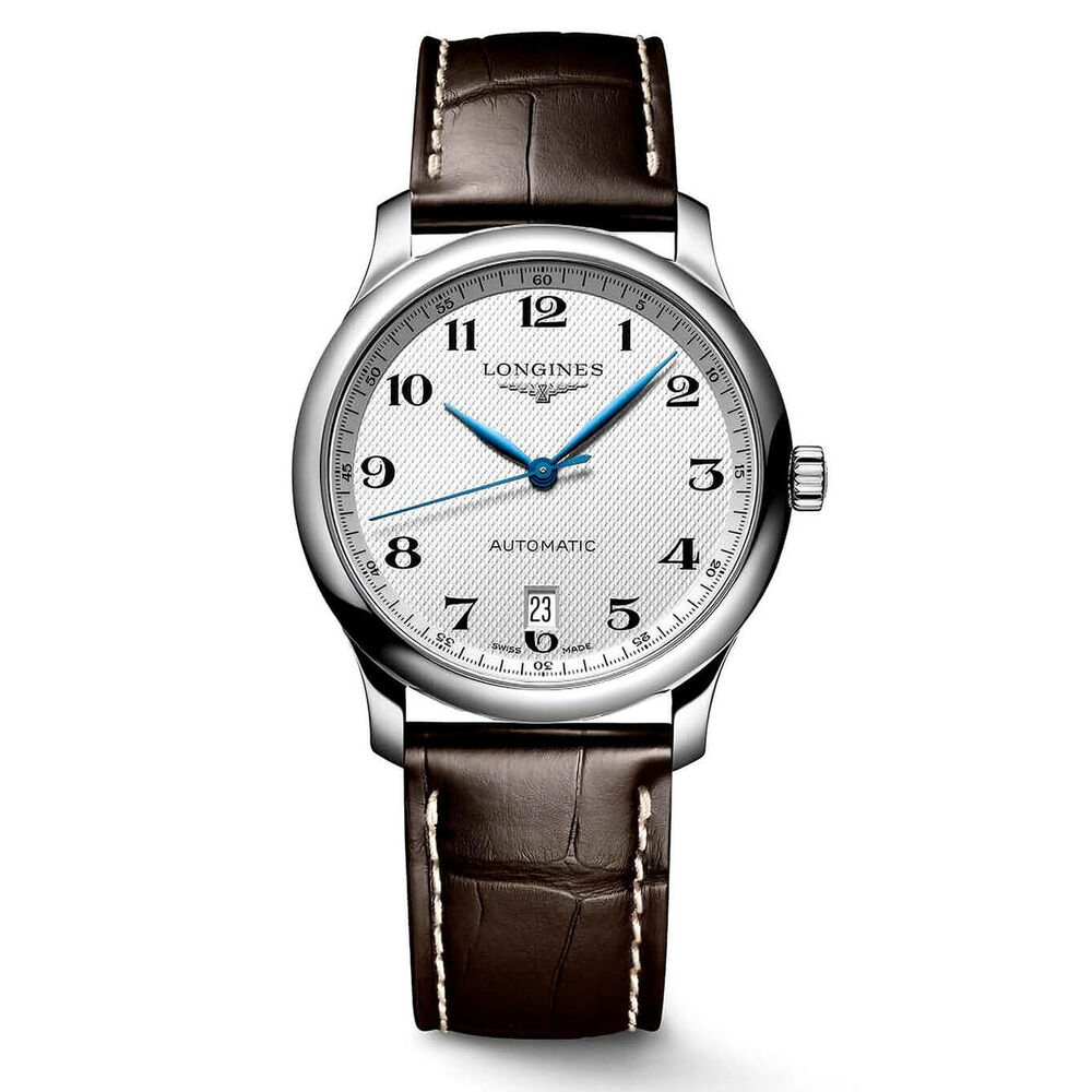 Longines Watchmaking Tradition Master Silver Brown Leather Strap Watch image number 0