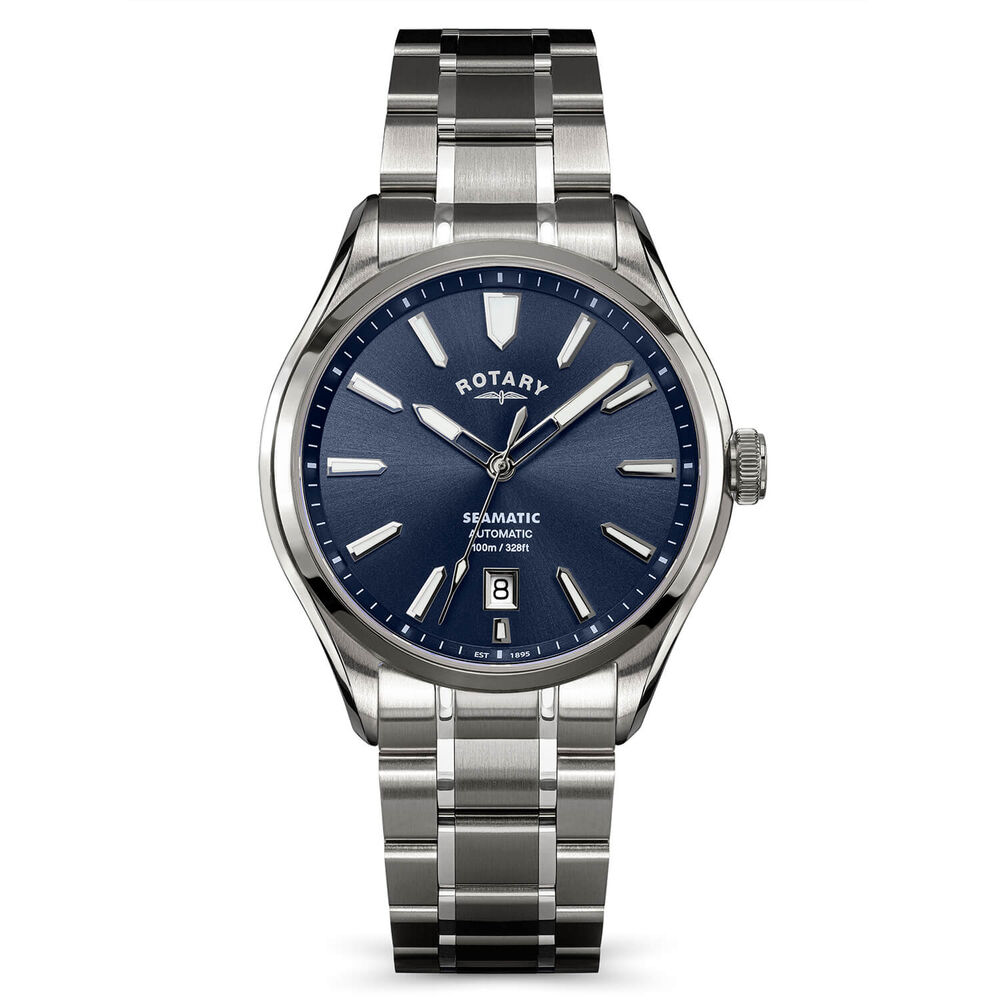 Rotary Seamatic 100 40mm Blue Dial Stainless Steel Bracelet Watch