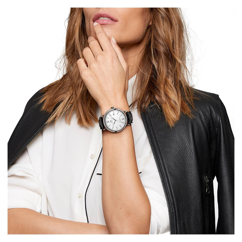 IWC Schaffhausen Portofino Automatic Silver Dial Black Strap Watch image number 6