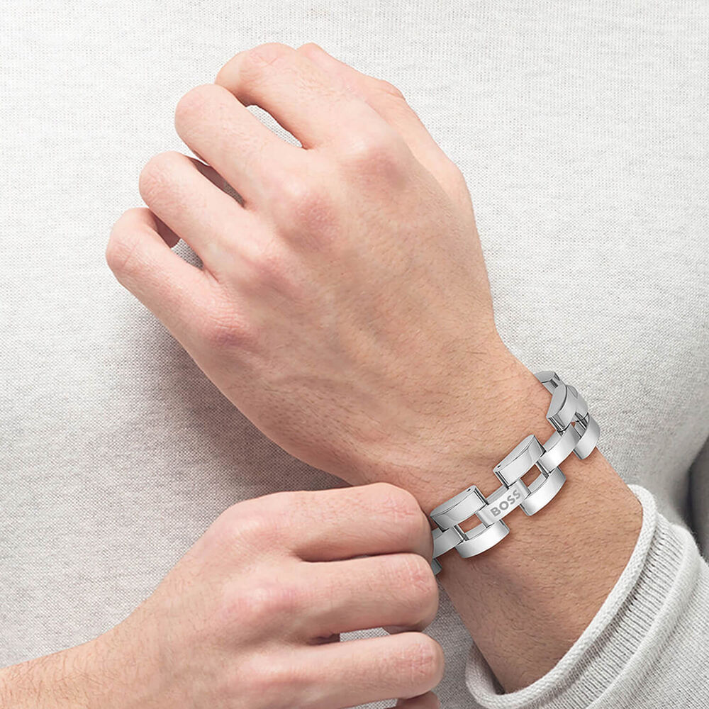 BOSS Sway Stainless Steel Chain Bracelet image number 2