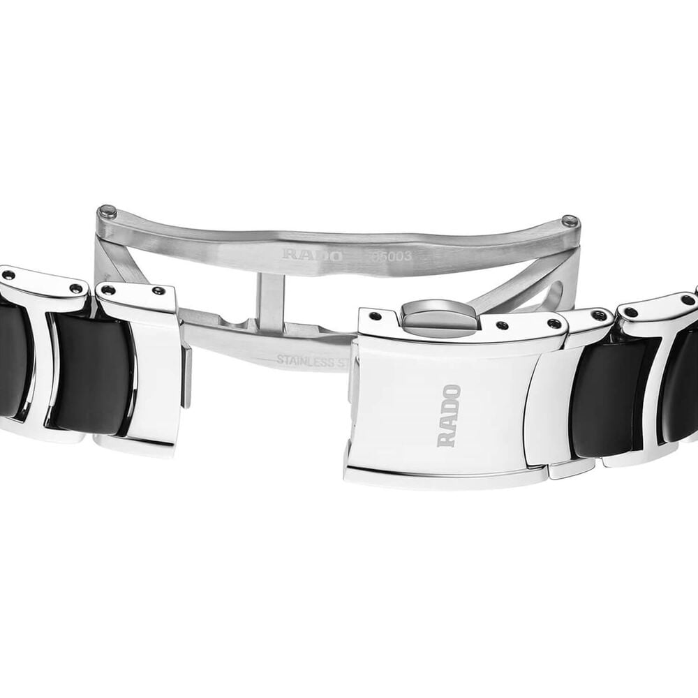 Rado Centrix 30.5mm Black Dial Duo Tone Steel & Ceramic Bracelet Watch image number 4