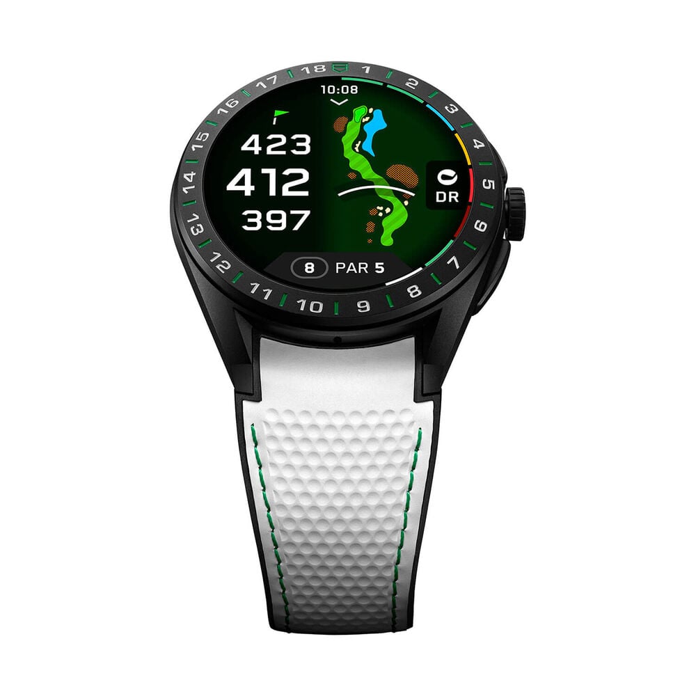 TAG Heuer Connected Calibre E5 Golf Edition 45mm Dial White Rubber Strap Watch image number 3