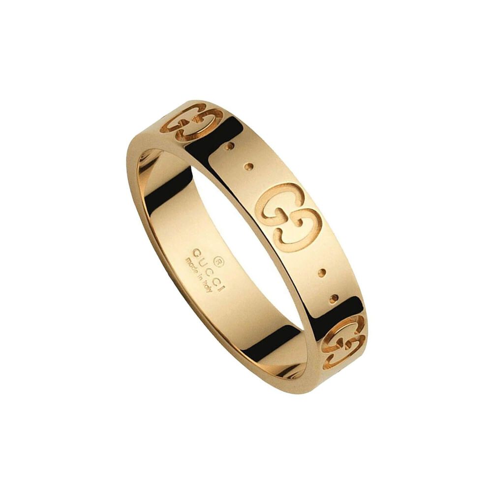 Gucci Icon 18ct Yellow Gold Thin Band Size 13 (UK Size M-N)