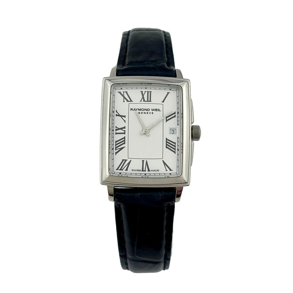 Pre-Owned Raymond Weil Toccata Quartz 22.6x28.1mm White Dial Leather Strap Watch image number 0