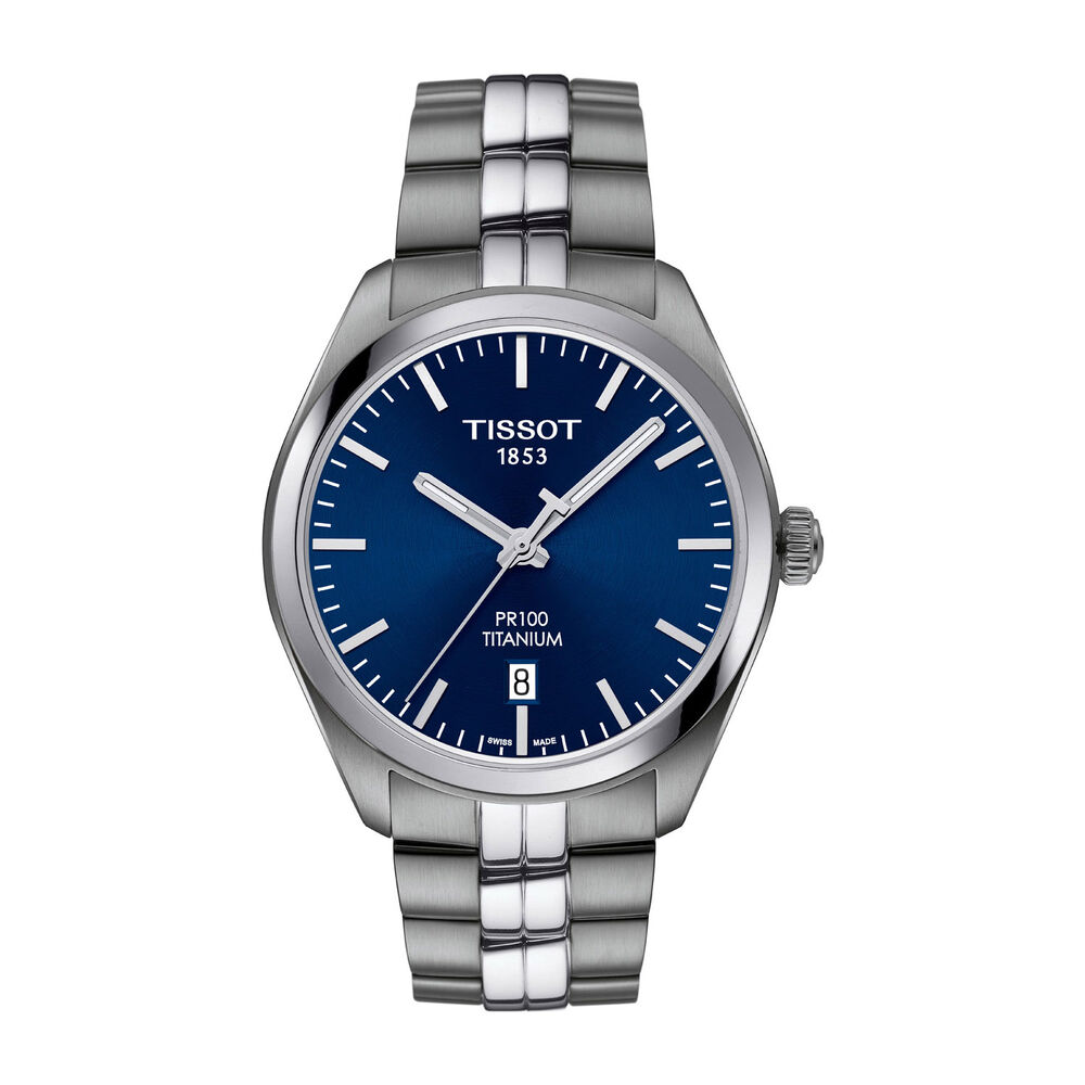 Tissot T-Classic PR100 Titanium Blue Dial Men's Watch