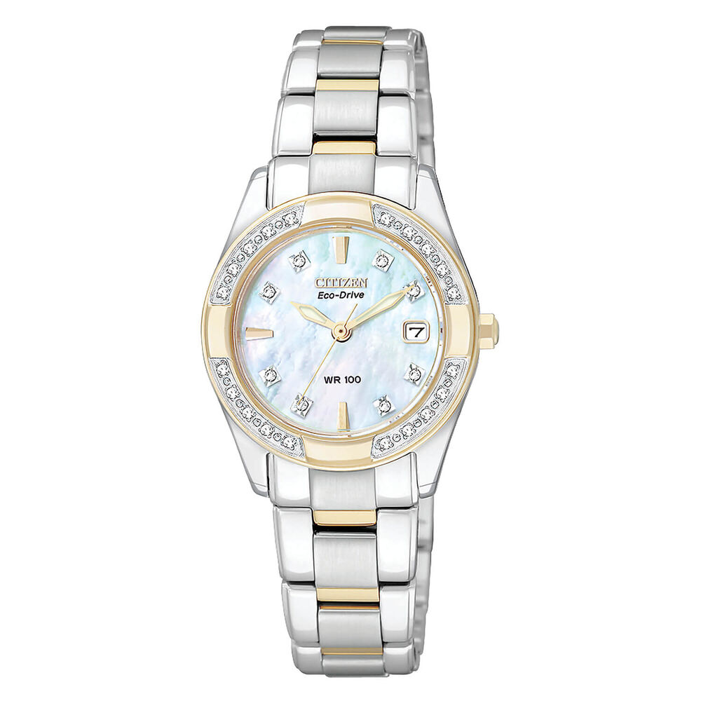 Citizen Eco-Drive Regent Mother of Pearl with Two-Tone Bracelet
