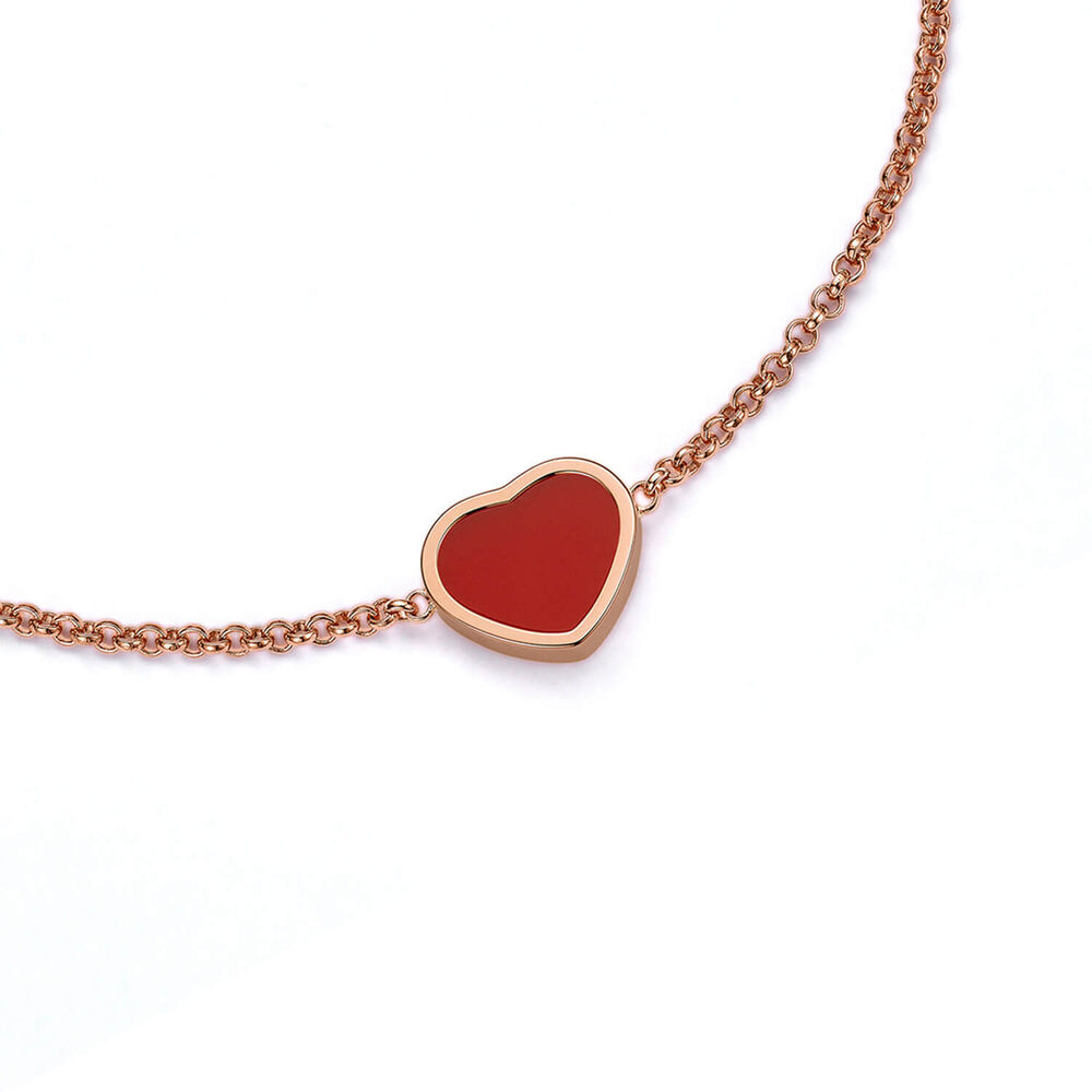 Chopard My Happy Hearts Red Carnelian Rose Gold Bracelet image number 1