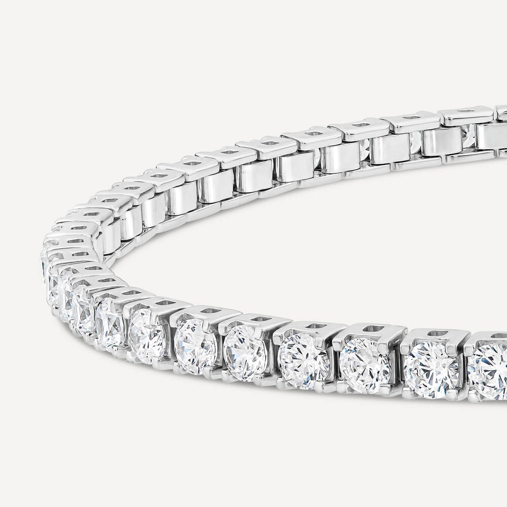 18ct White Gold 5ct Lab Grown Diamond Tennis Bracelet