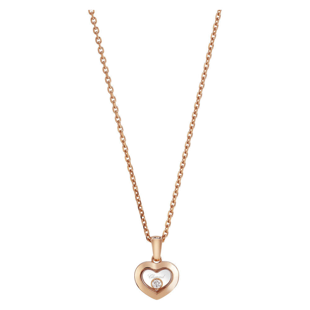Chopard Happy Diamonds Icons Heart 18ct Rose Gold 0.05ct Diamond Necklace image number 0