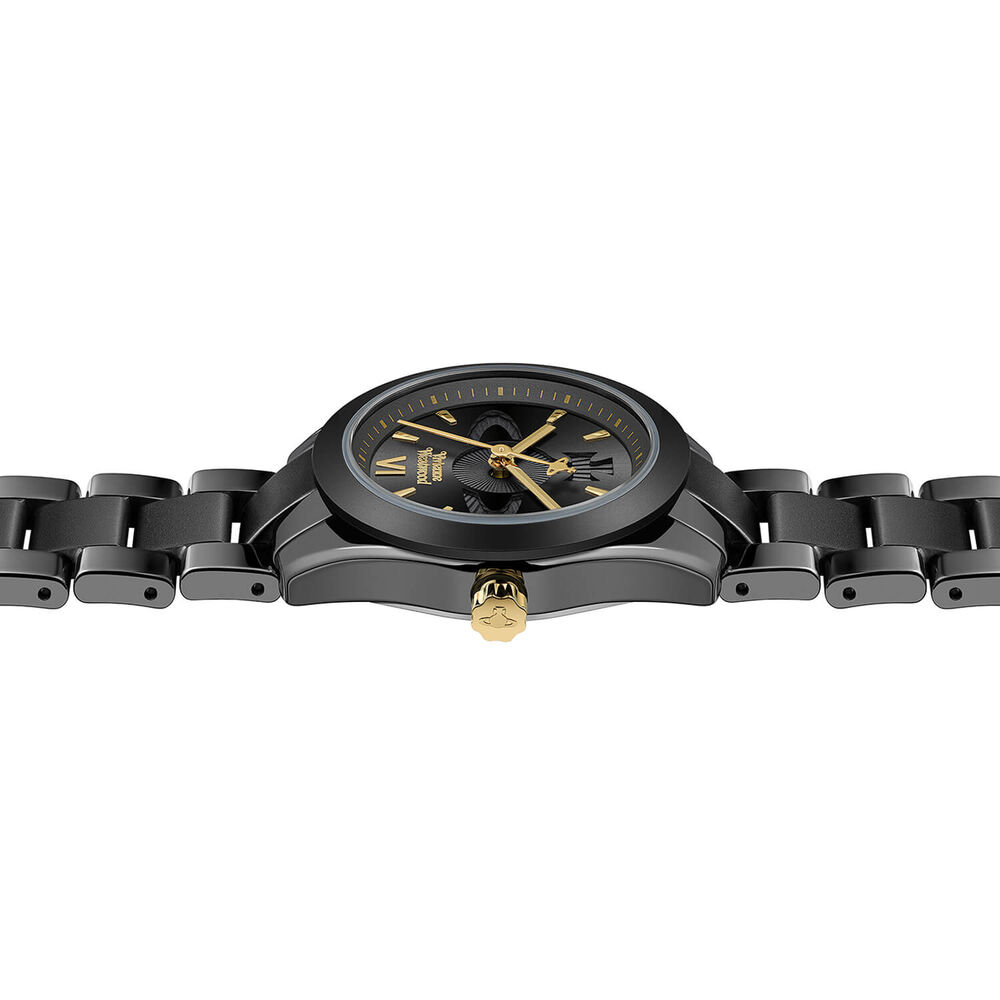 Vivienne Westwood Fenchurch 28mm BlackDial Black PVD Steel Bracelet Watch