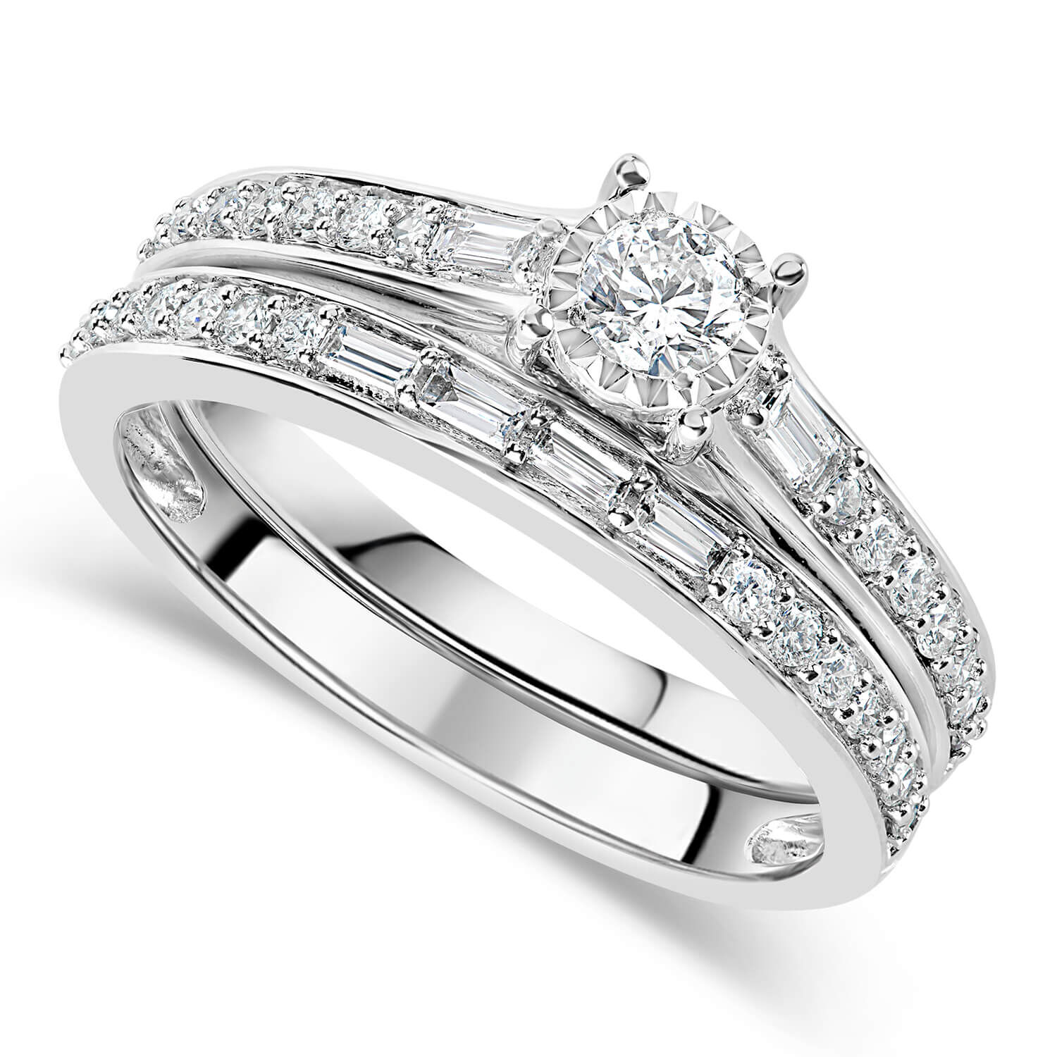 Cheap diamond discount bridal ring sets