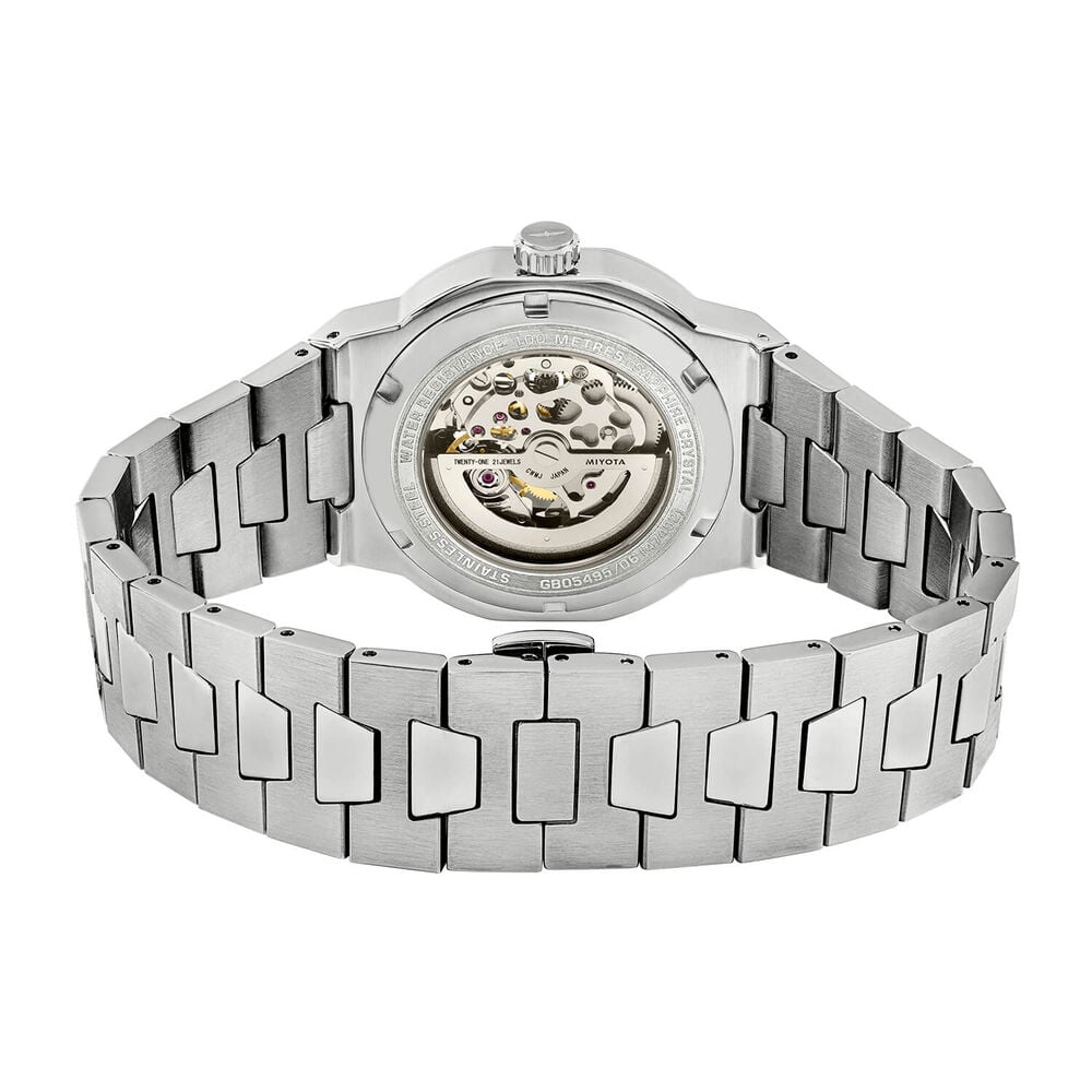 Rotary Regent Skeleton Automatic 43mm Silver Dial Stainless Steel Bracelet Watch