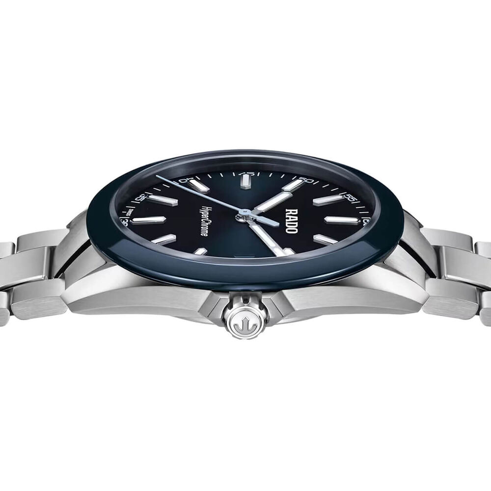 Rado HyperChrome Quartz 41.5mm Dark Blue Dial Steel Bracelet Watch image number 2