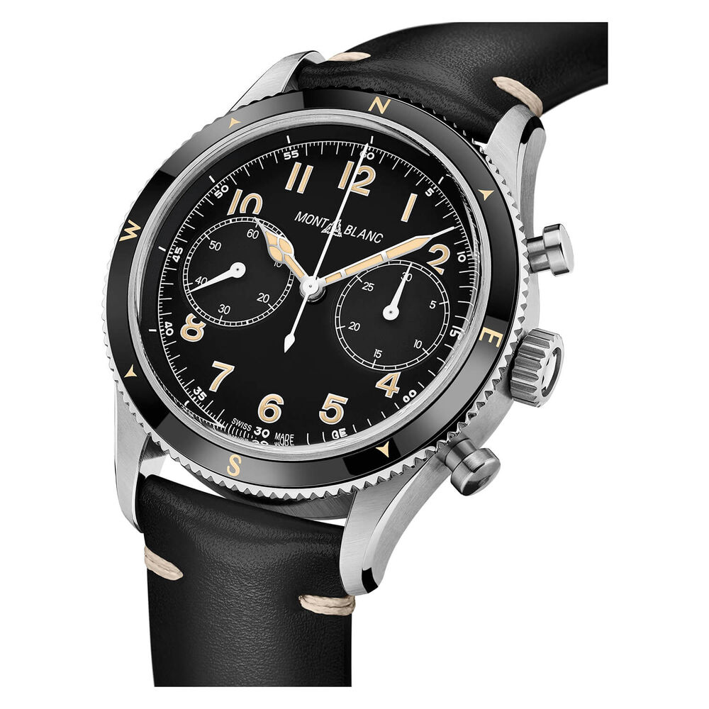 Pre-Owned Montblanc 1858 Geosphere Chronograph Automatic Limited Edition 42mm Dial Strap Watch