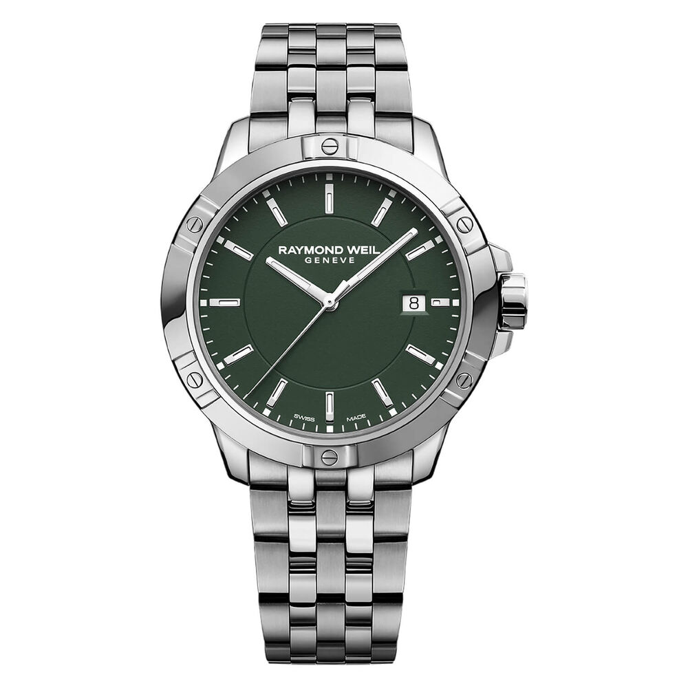 Raymond Weil Tango 41mm Green Dial Steel Bracelet Watch image number 0