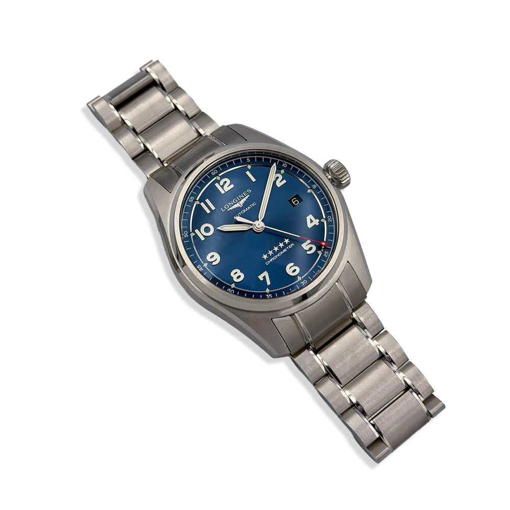 Pre-Owned Longines Spirit 40mm Blue Dial Steel Bracelet Watch image number 1