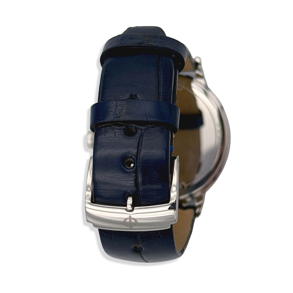 Pre-Owned Baume&Mercier Quartz 36.5mm Silver Dial Blue Strap Watch