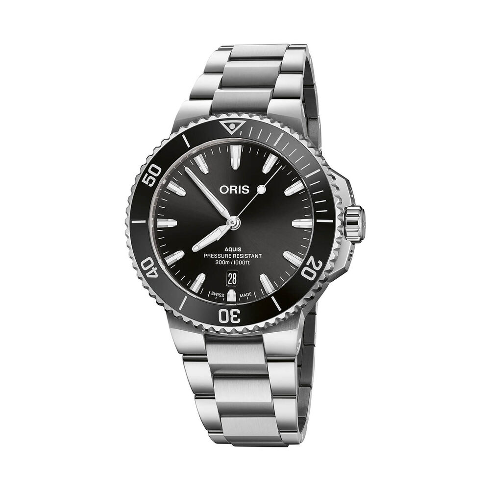 Oris Aquis Date 41.5mm Black Dial Stainless Steel Bracelet Watch image number 0
