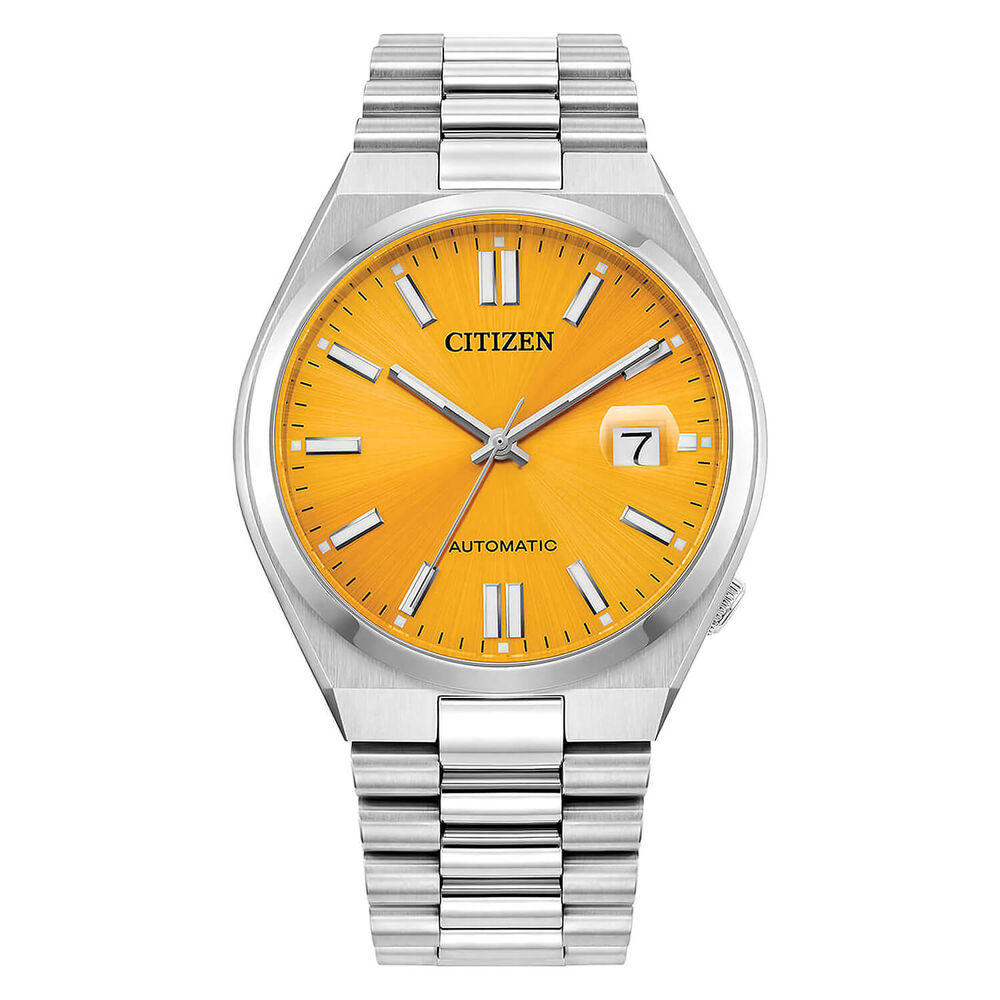 Citizen Tsuyosa 40mm Yellow Dial Steel Case Bracelet Watch