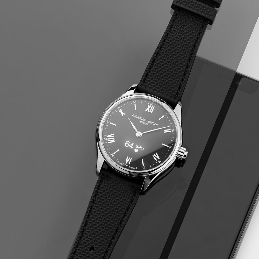 Frederique Constant Connected Black Multi Function Case Black Watch image number 5
