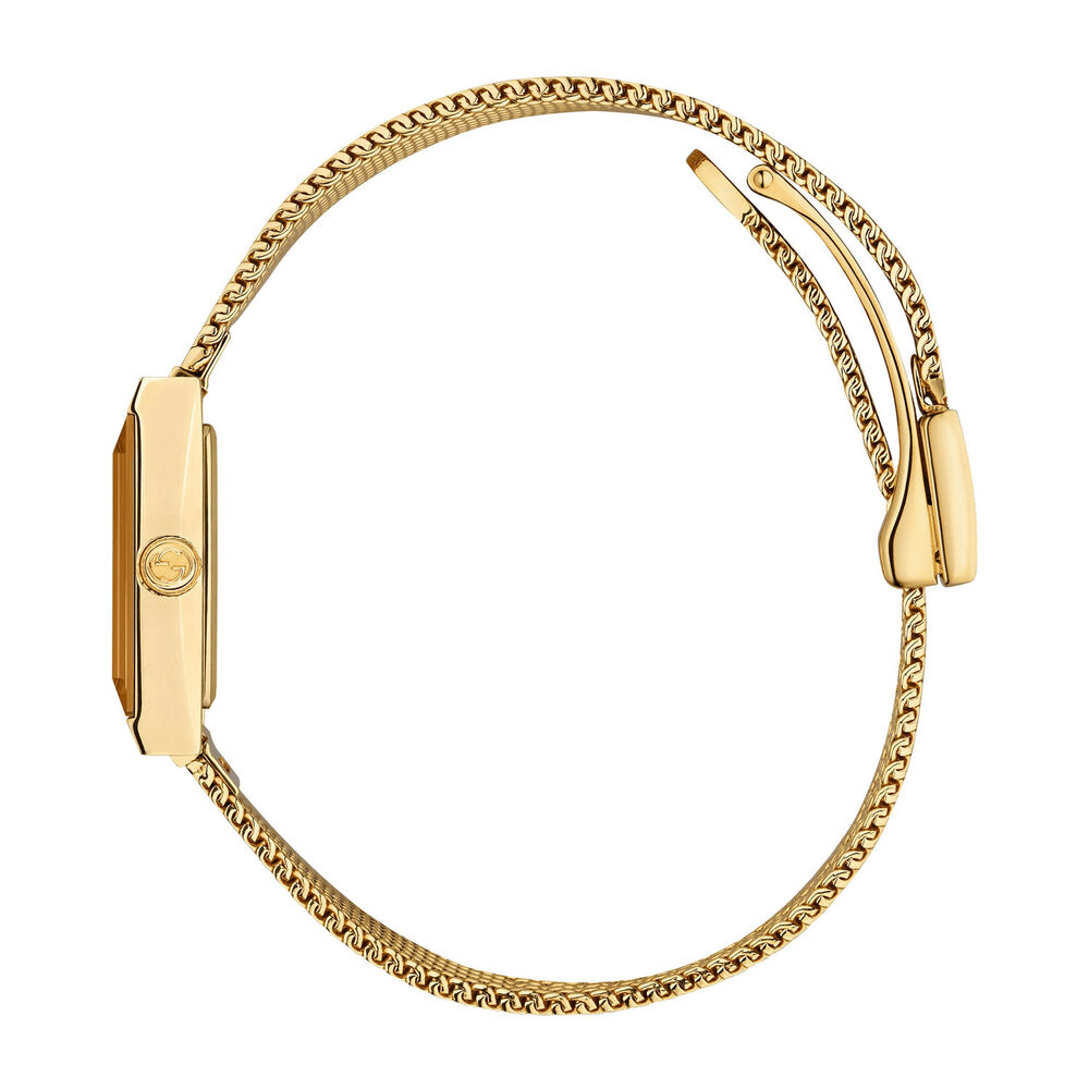 Gucci G-Frame Yellow Gold Mesh 25mm Ladies' Watch image number 2