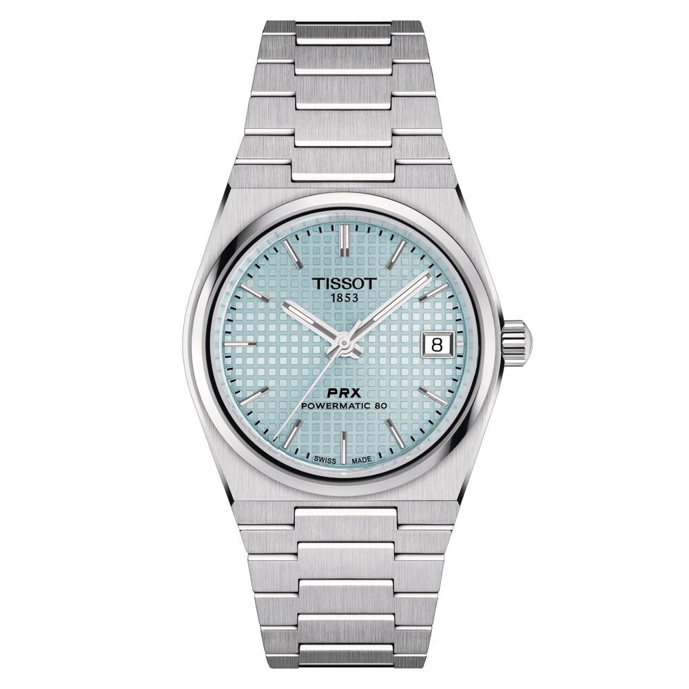 Tissot PRX Powermatic 80 Automatic 35mm Ice Blue Dial Steel Case Watch image number 0