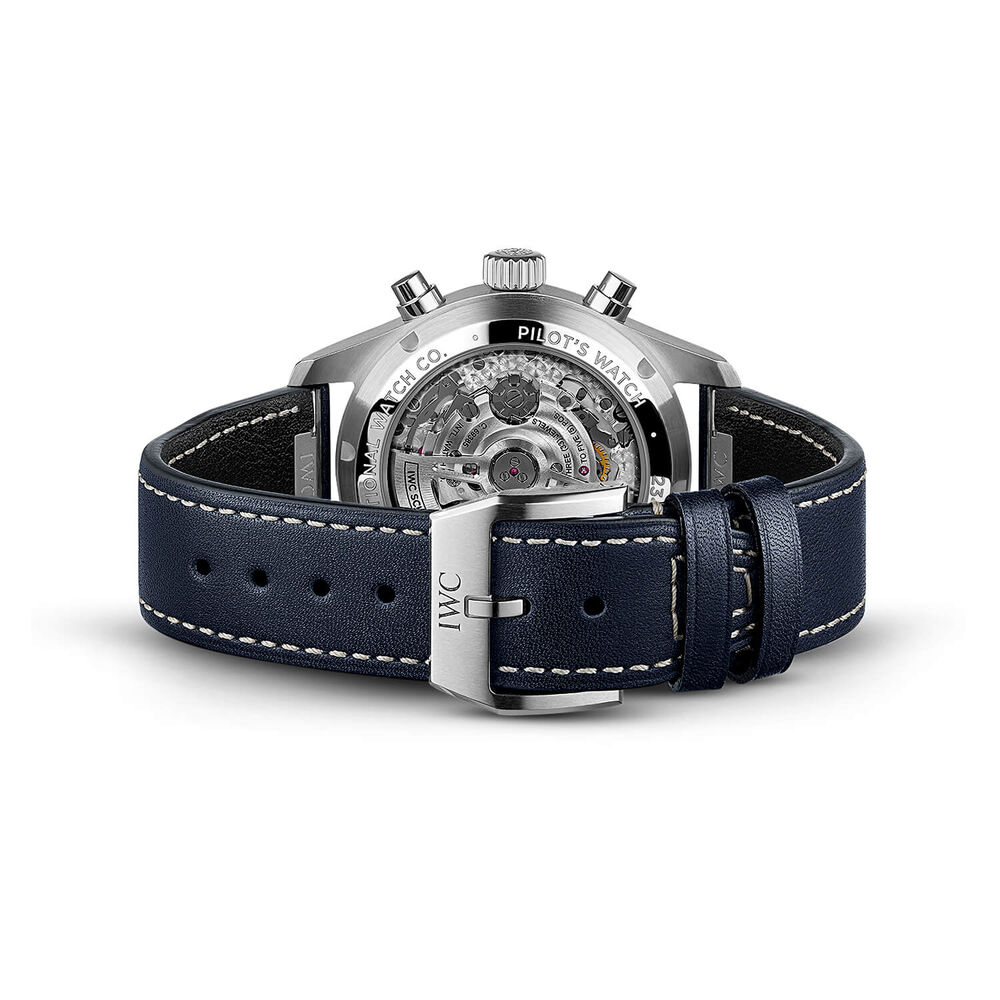 IWC Schaffhausen Pilot's Watch Chronograph 41 Blue Dial Strap Watch image number 2