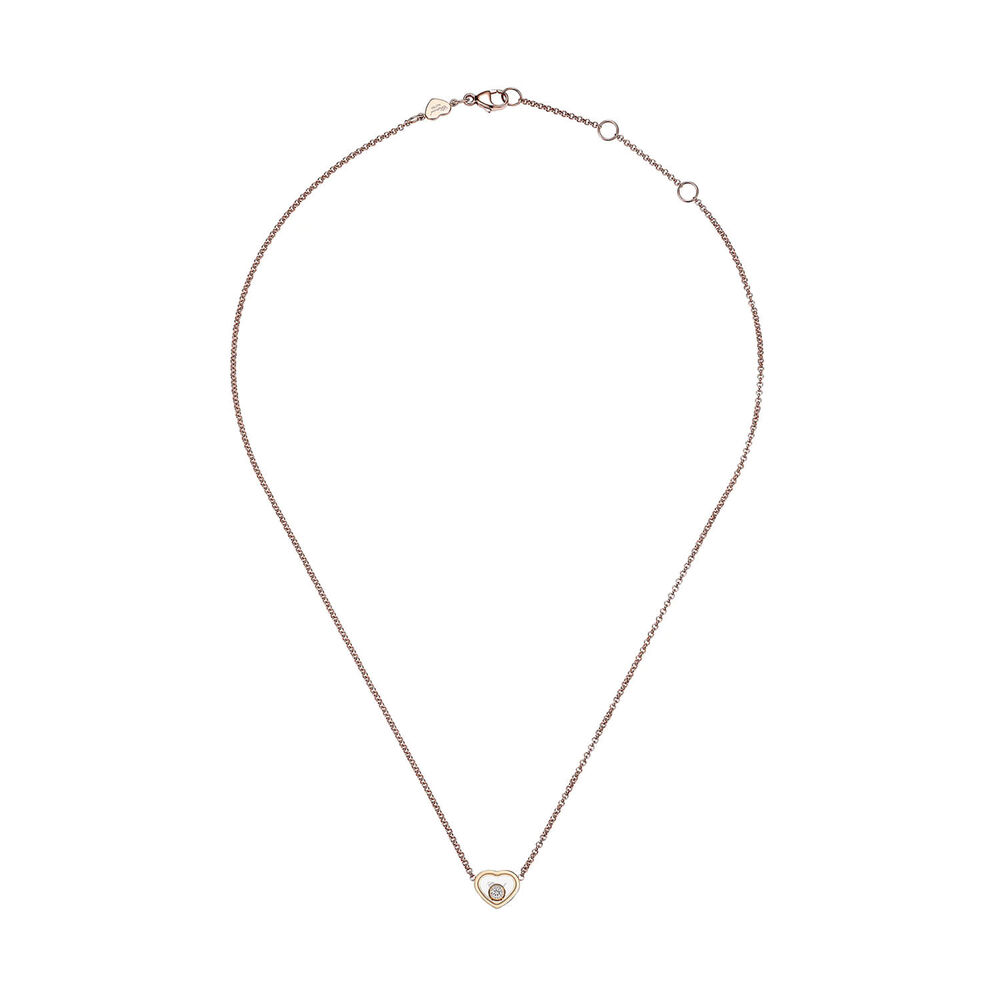 Chopard Happy Hearts 0.05ct Diamond 18ct Rose Gold Necklace