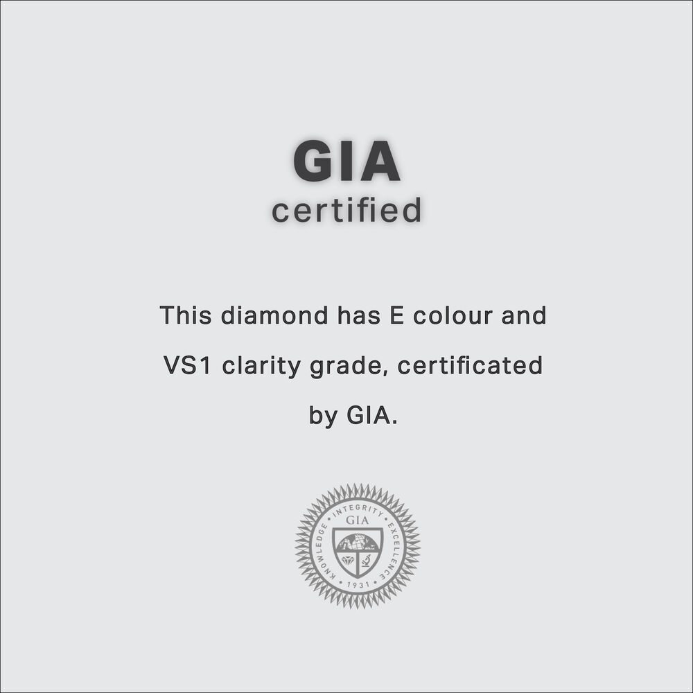 Platinum 0.40ct Round Diamond Six Claw Solitaire & Shoulders Ring image number 4