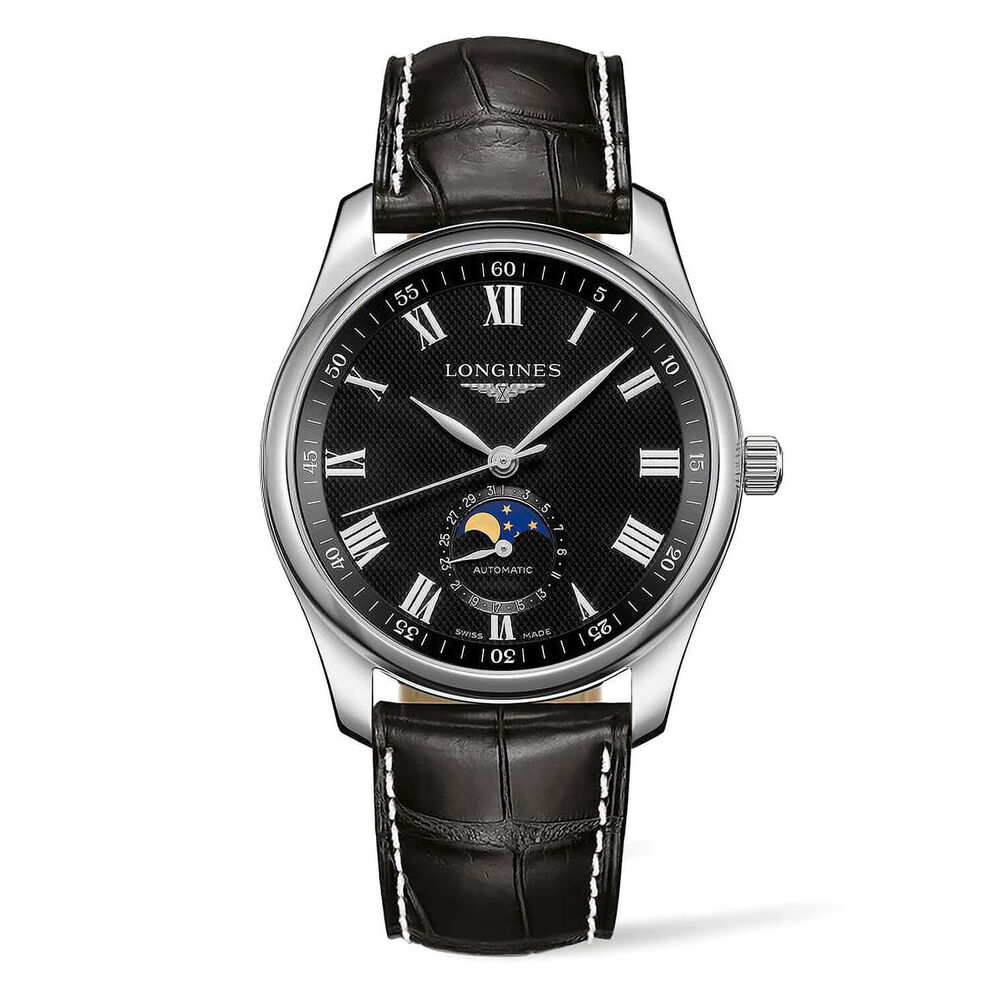 Longines Master Collection Black Dial 40mm Moonphase Mens Watch