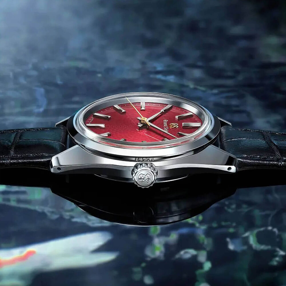 Grand Seiko Nishikigoi European Exclusive Limited Edition 36.5mm Dial Leather Strap Watch image number 5