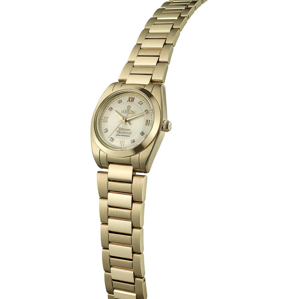 Vivienne Westwood Tavistock 28mm Champagne Dial Gold Tone Steel Bracelet Watch
