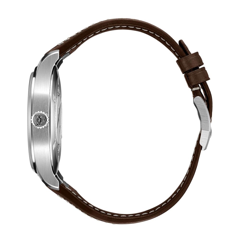 IWC Schaffhausen Pilot's Mark XX 40mm Green Dial Brown Leather Strap Watch image number 4